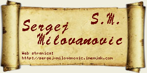 Sergej Milovanović vizit kartica